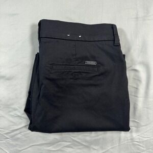 BRAX Style Mara Black Cotton Blend Straight Leg Cropped Pants Women's 32